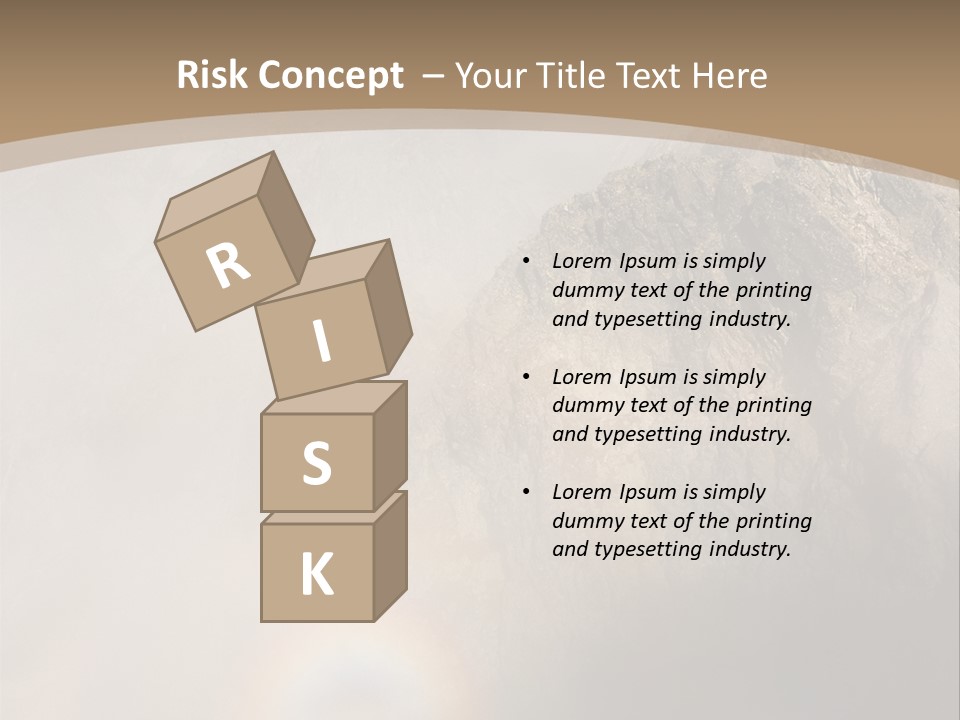 A Mountain With A Rainbow In The Sky PowerPoint Template