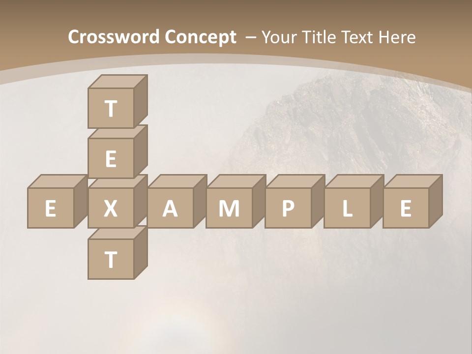 A Mountain With A Rainbow In The Sky PowerPoint Template