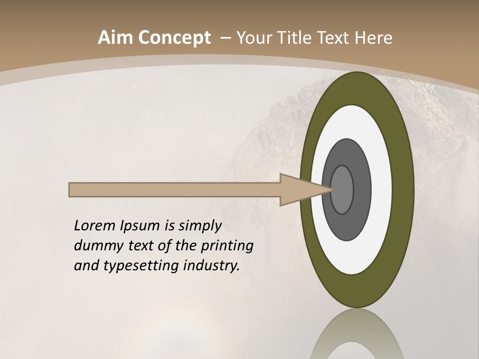 A Mountain With A Rainbow In The Sky PowerPoint Template