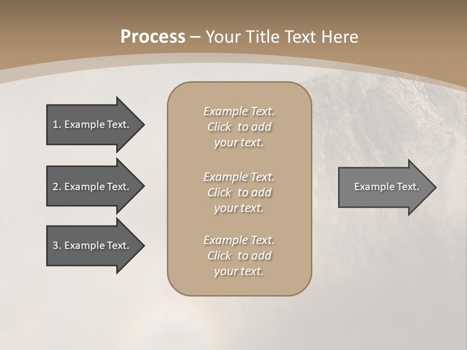 A Mountain With A Rainbow In The Sky PowerPoint Template