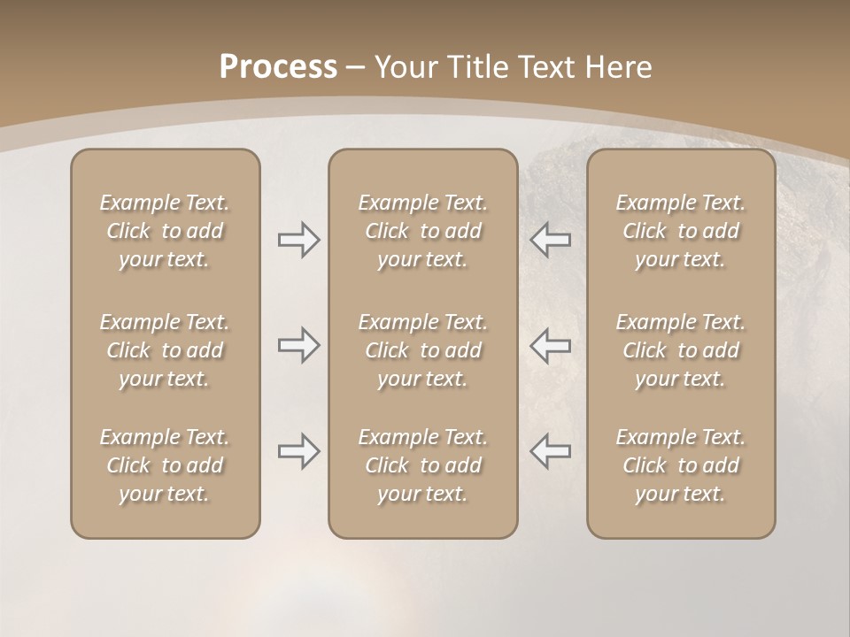 A Mountain With A Rainbow In The Sky PowerPoint Template