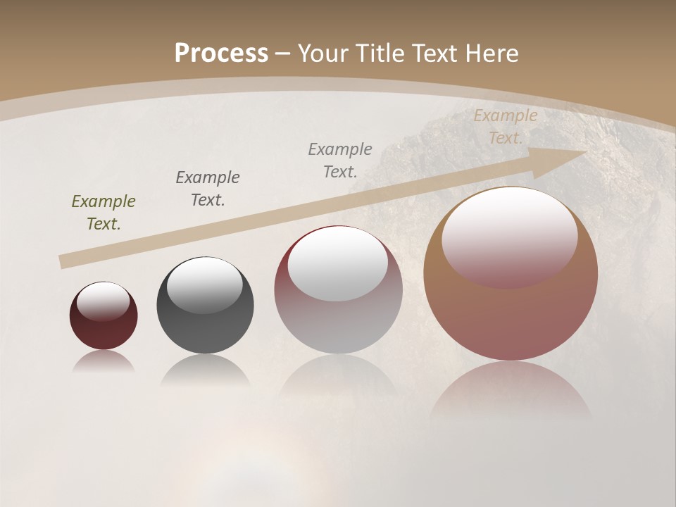 A Mountain With A Rainbow In The Sky PowerPoint Template