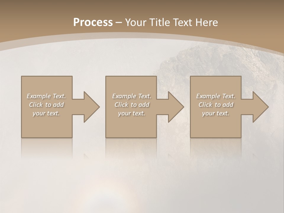 A Mountain With A Rainbow In The Sky PowerPoint Template