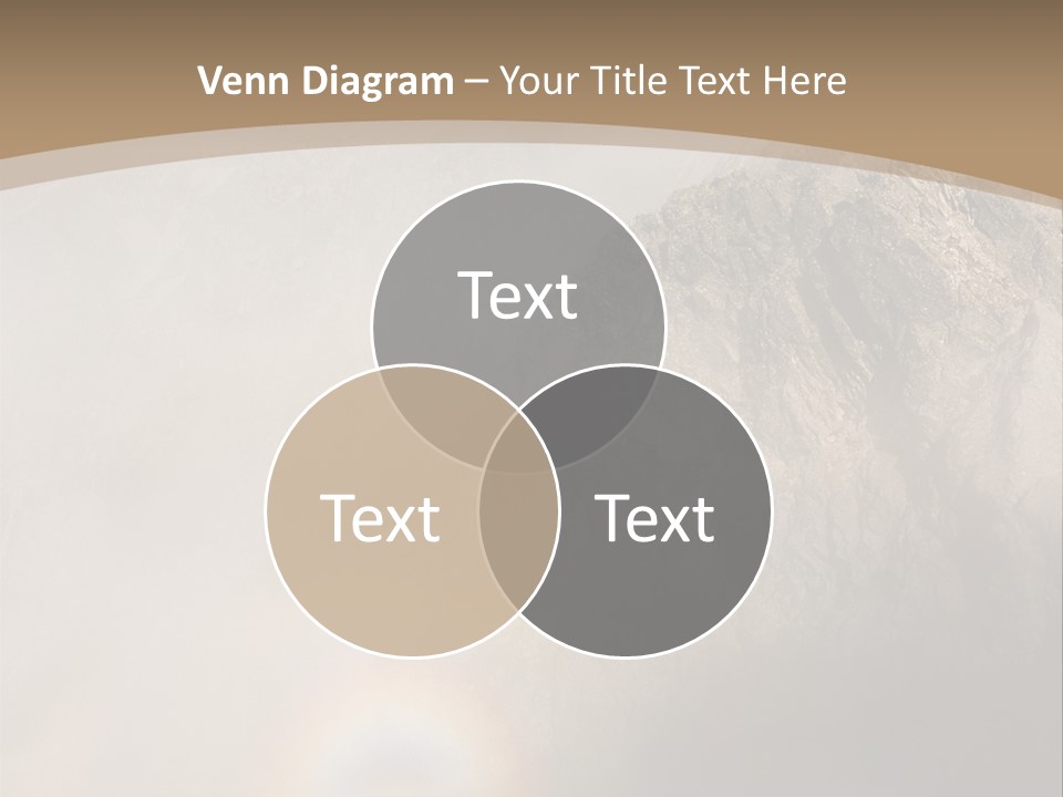 A Mountain With A Rainbow In The Sky PowerPoint Template