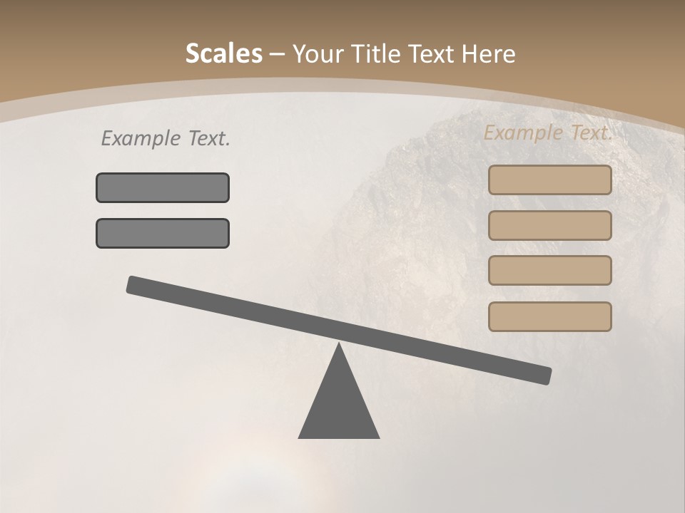 A Mountain With A Rainbow In The Sky PowerPoint Template