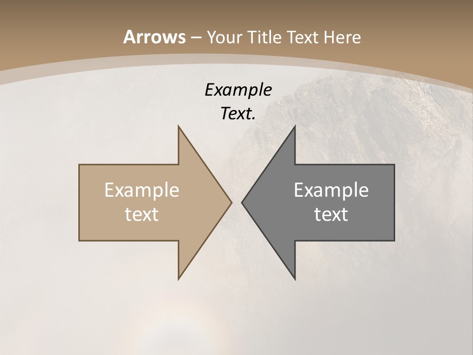 A Mountain With A Rainbow In The Sky PowerPoint Template