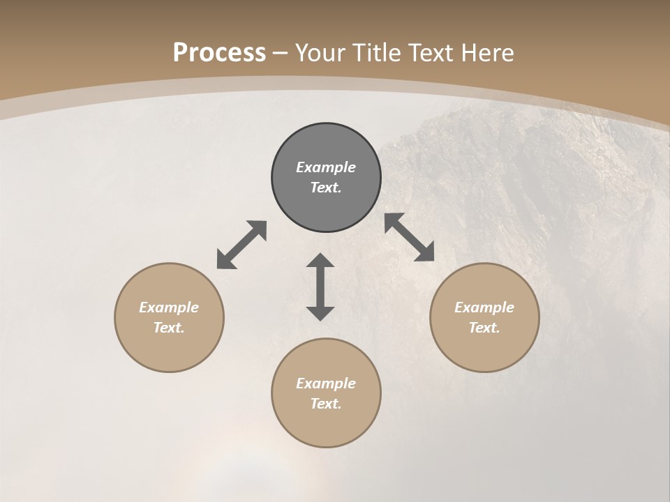 A Mountain With A Rainbow In The Sky PowerPoint Template