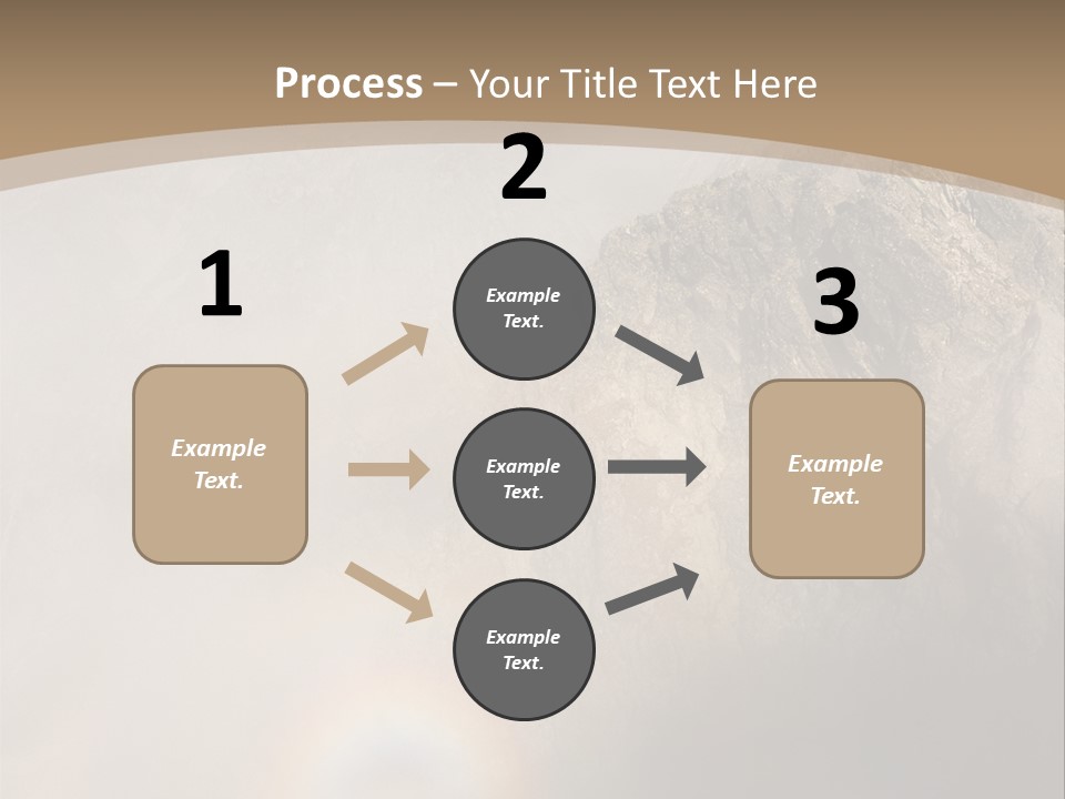 A Mountain With A Rainbow In The Sky PowerPoint Template