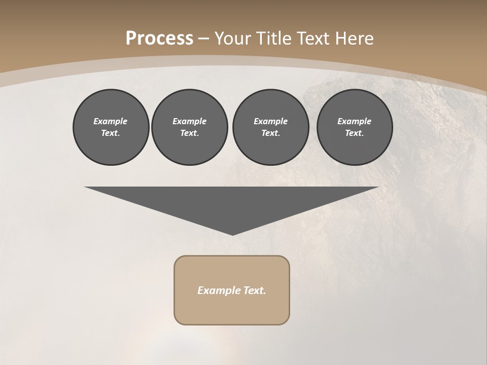 A Mountain With A Rainbow In The Sky PowerPoint Template