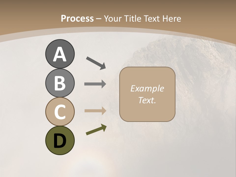 A Mountain With A Rainbow In The Sky PowerPoint Template