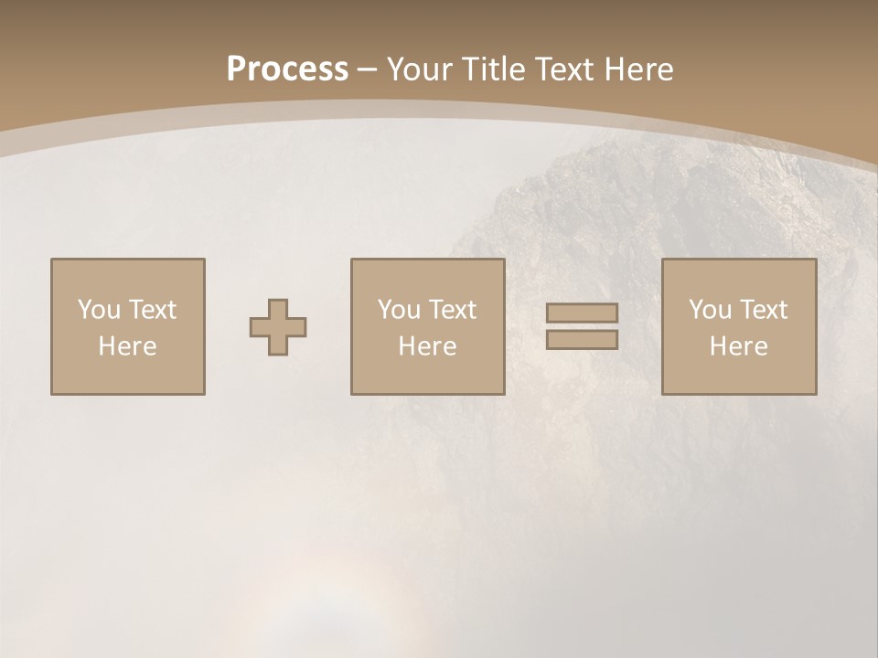 A Mountain With A Rainbow In The Sky PowerPoint Template