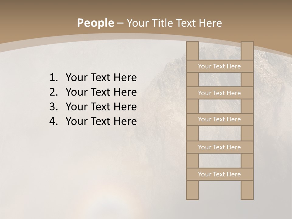 A Mountain With A Rainbow In The Sky PowerPoint Template