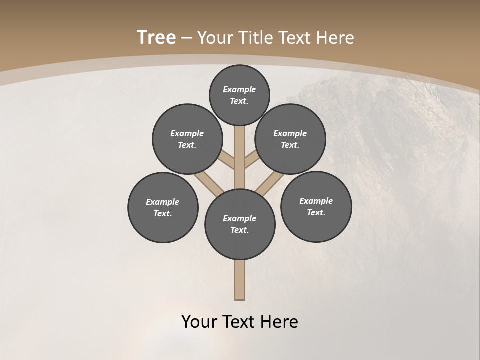 A Mountain With A Rainbow In The Sky PowerPoint Template