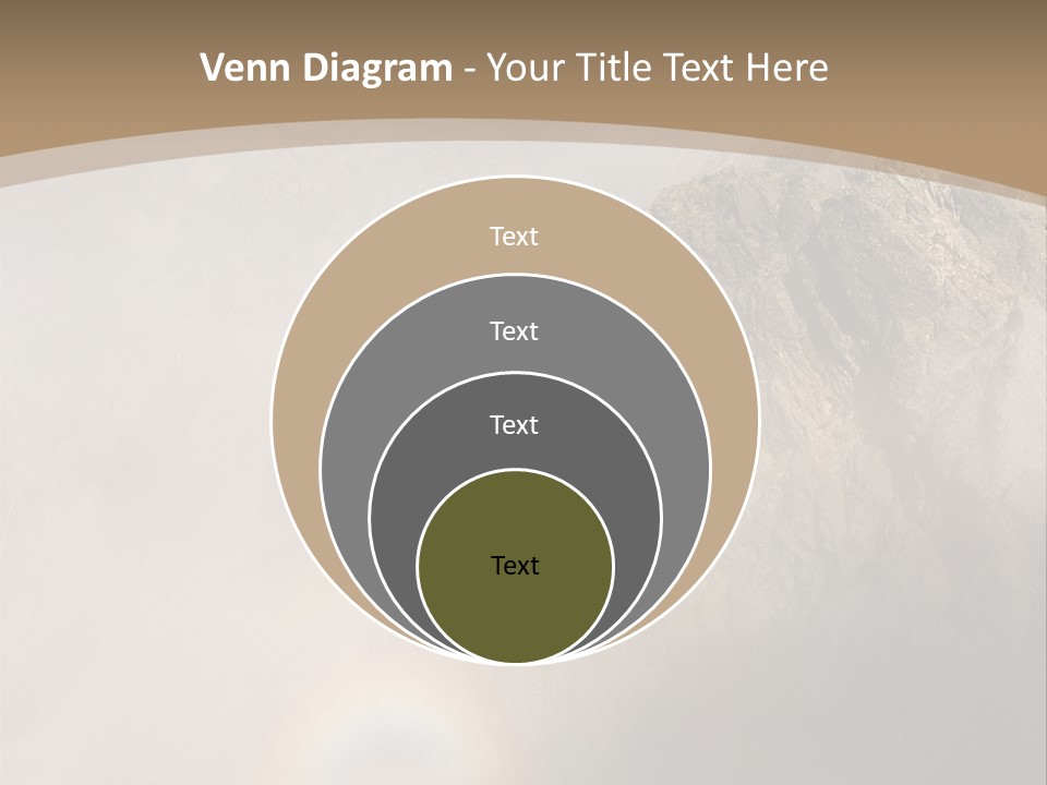 A Mountain With A Rainbow In The Sky PowerPoint Template