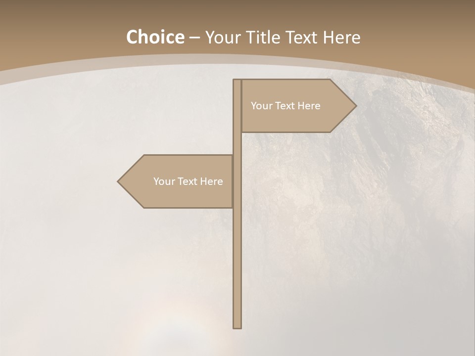 A Mountain With A Rainbow In The Sky PowerPoint Template