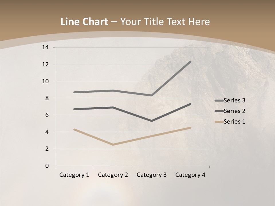 A Mountain With A Rainbow In The Sky PowerPoint Template