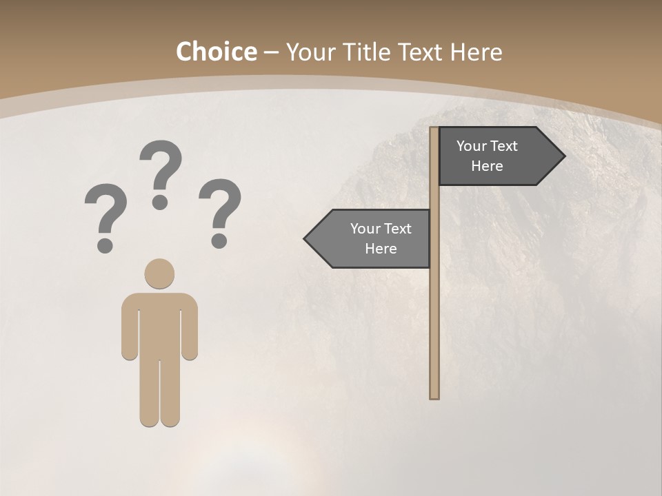 A Mountain With A Rainbow In The Sky PowerPoint Template