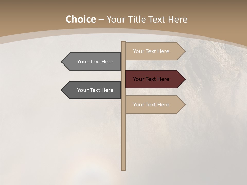 A Mountain With A Rainbow In The Sky PowerPoint Template