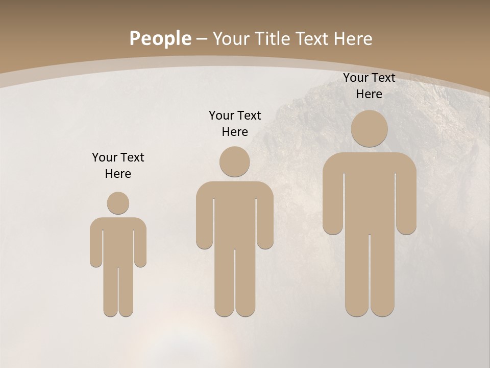 A Mountain With A Rainbow In The Sky PowerPoint Template