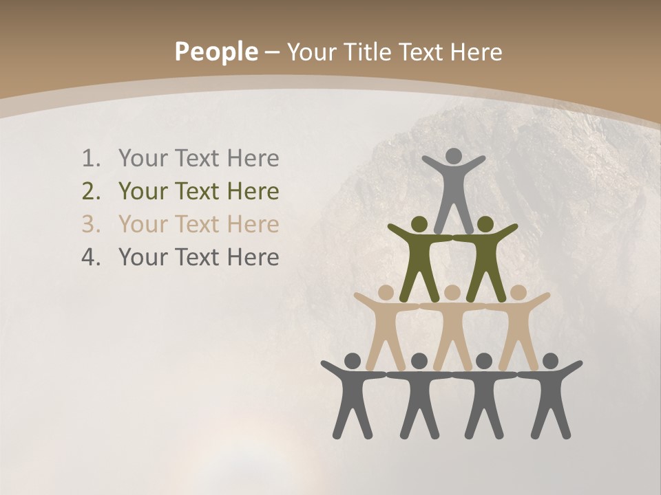 A Mountain With A Rainbow In The Sky PowerPoint Template