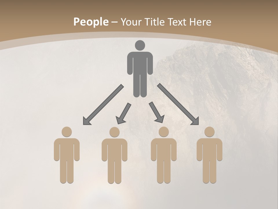 A Mountain With A Rainbow In The Sky PowerPoint Template