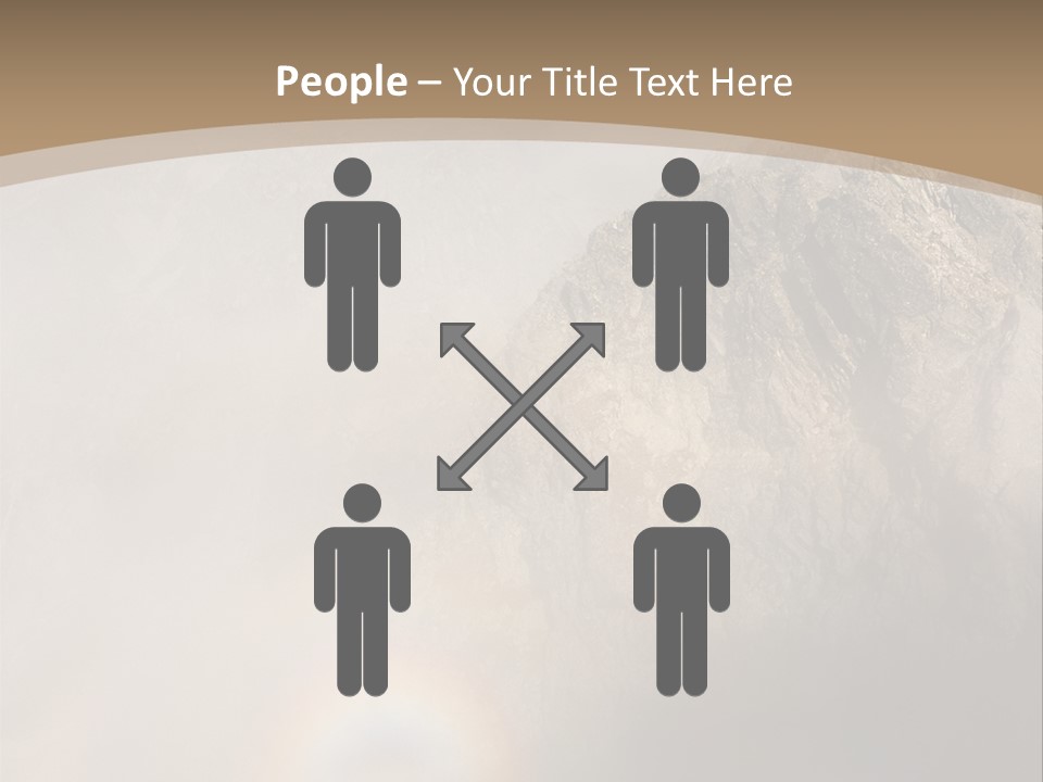 A Mountain With A Rainbow In The Sky PowerPoint Template