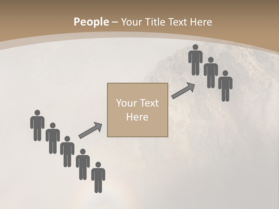 A Mountain With A Rainbow In The Sky PowerPoint Template