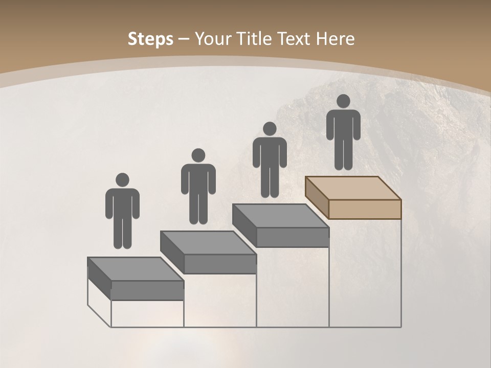 A Mountain With A Rainbow In The Sky PowerPoint Template