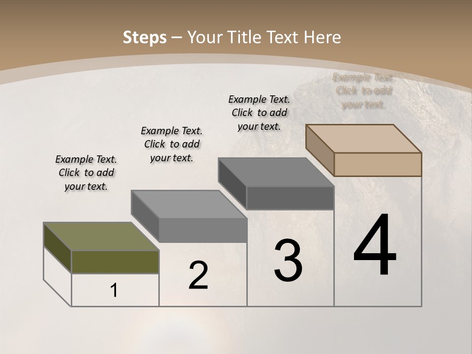 A Mountain With A Rainbow In The Sky PowerPoint Template