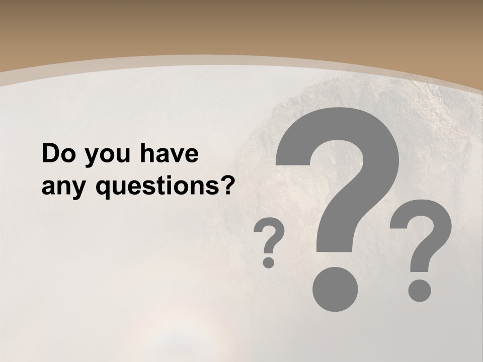 A Mountain With A Rainbow In The Sky PowerPoint Template