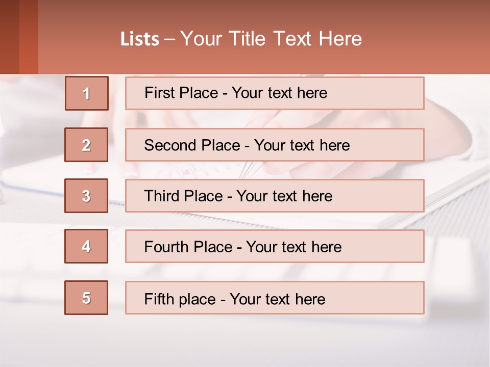 A Person Writing On A Piece Of Paper With A Pen PowerPoint Template