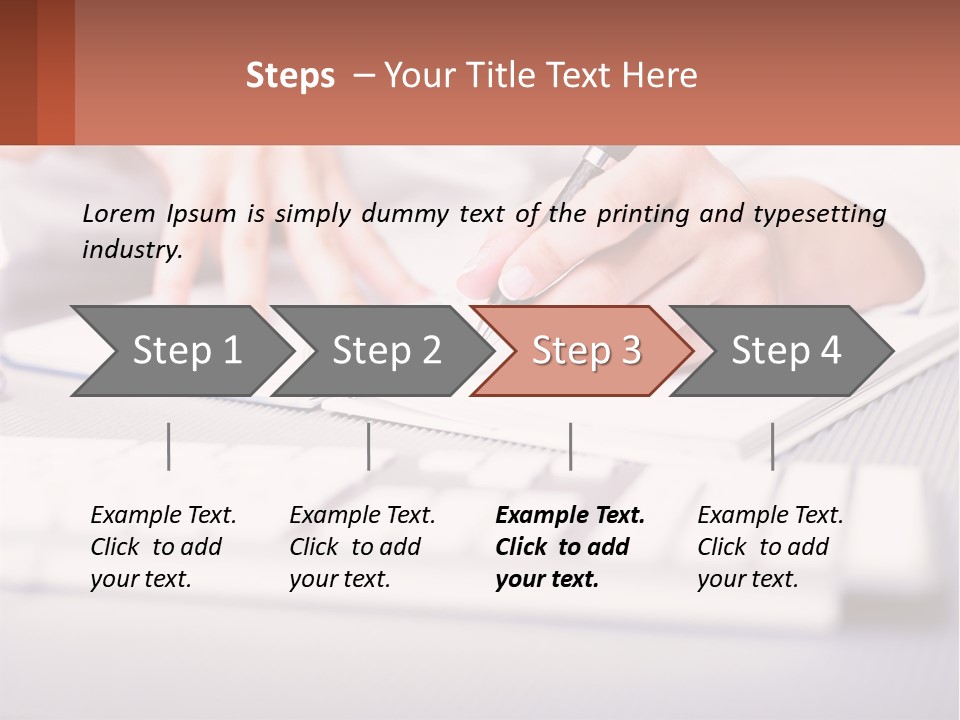 A Person Writing On A Piece Of Paper With A Pen PowerPoint Template