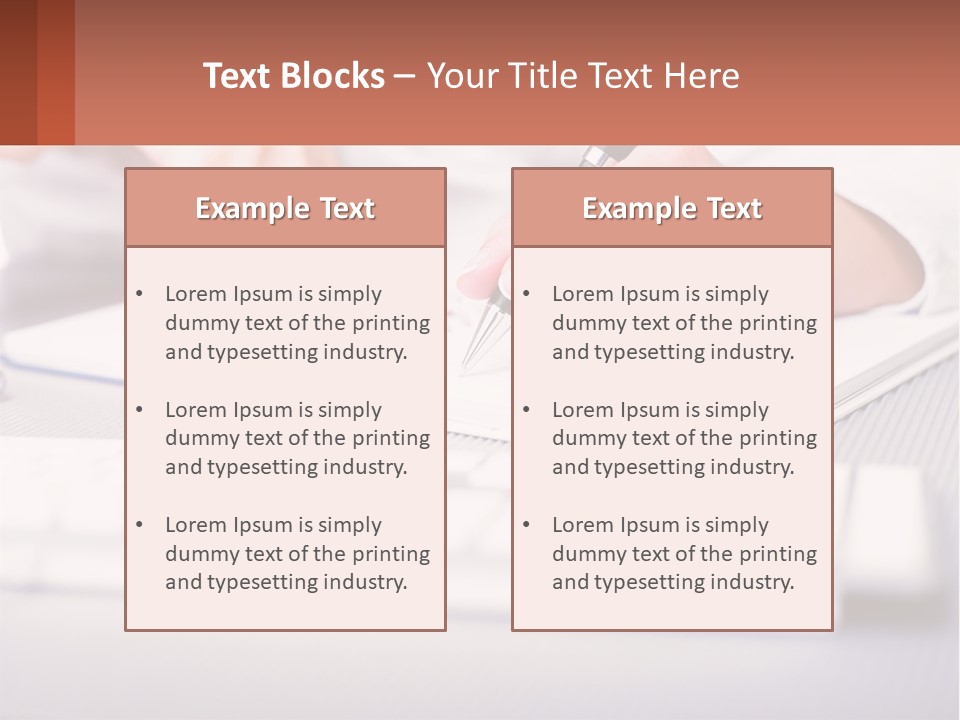 A Person Writing On A Piece Of Paper With A Pen PowerPoint Template