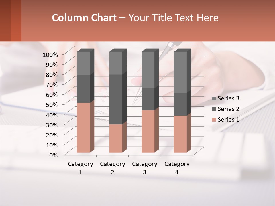 A Person Writing On A Piece Of Paper With A Pen PowerPoint Template