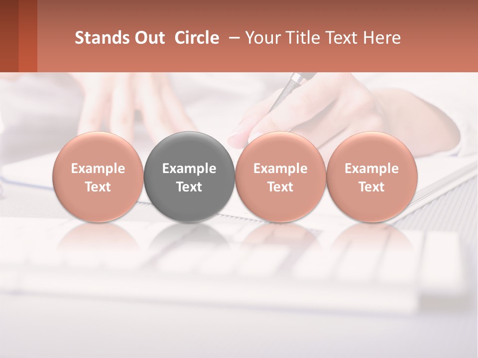 A Person Writing On A Piece Of Paper With A Pen PowerPoint Template