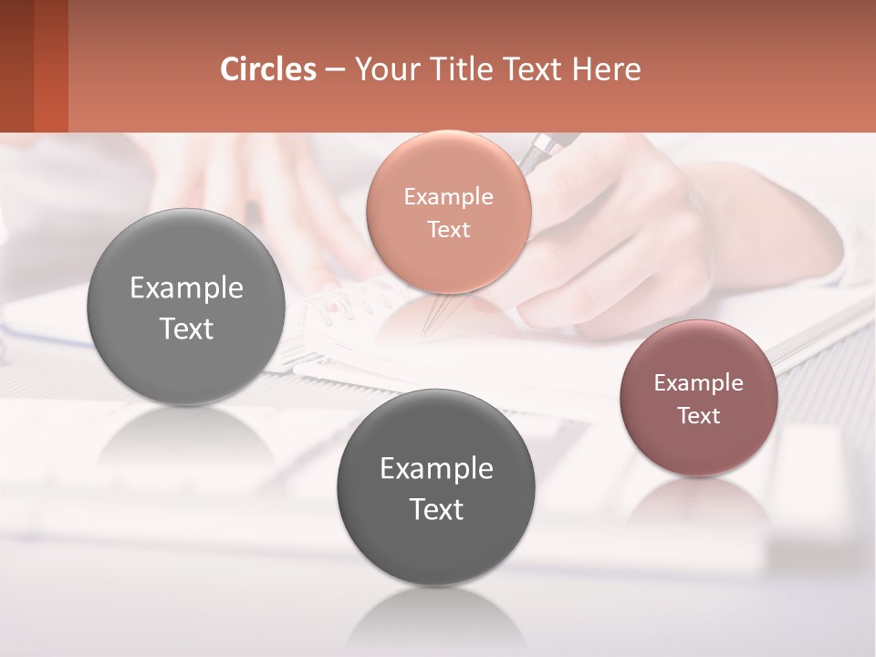 A Person Writing On A Piece Of Paper With A Pen PowerPoint Template