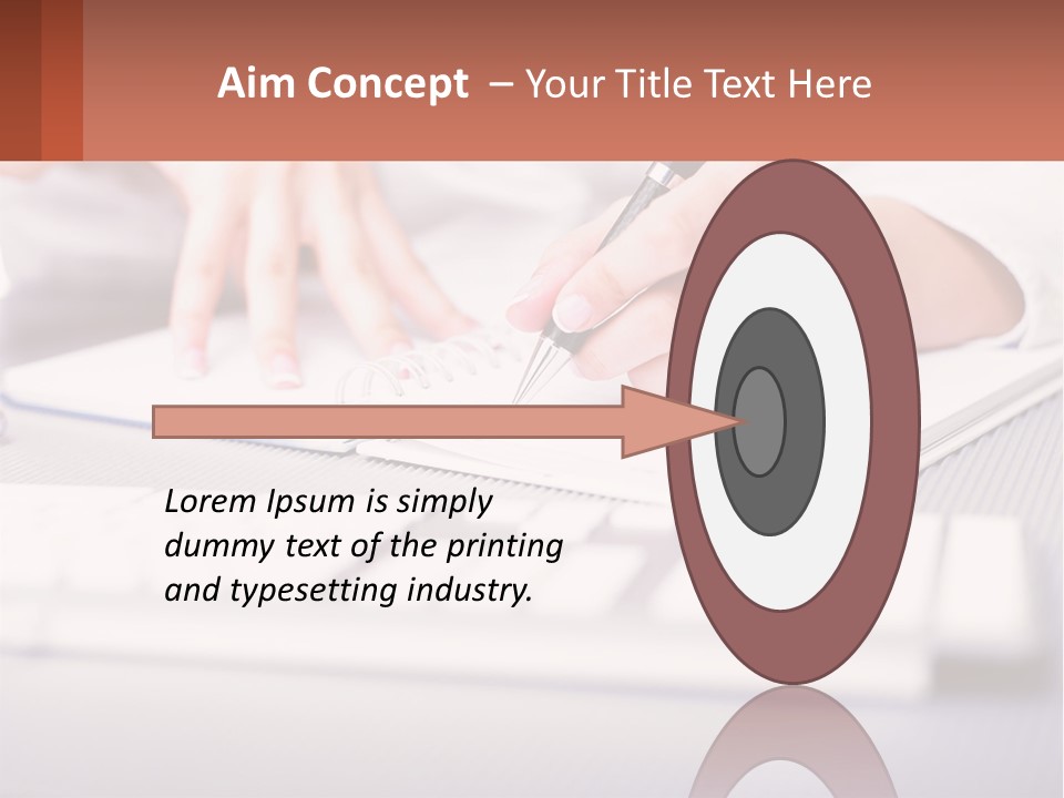 A Person Writing On A Piece Of Paper With A Pen PowerPoint Template