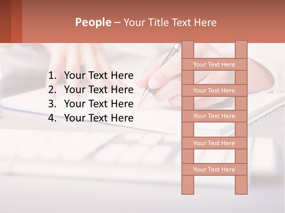 A Person Writing On A Piece Of Paper With A Pen PowerPoint Template