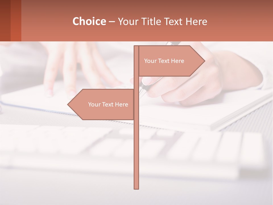 A Person Writing On A Piece Of Paper With A Pen PowerPoint Template
