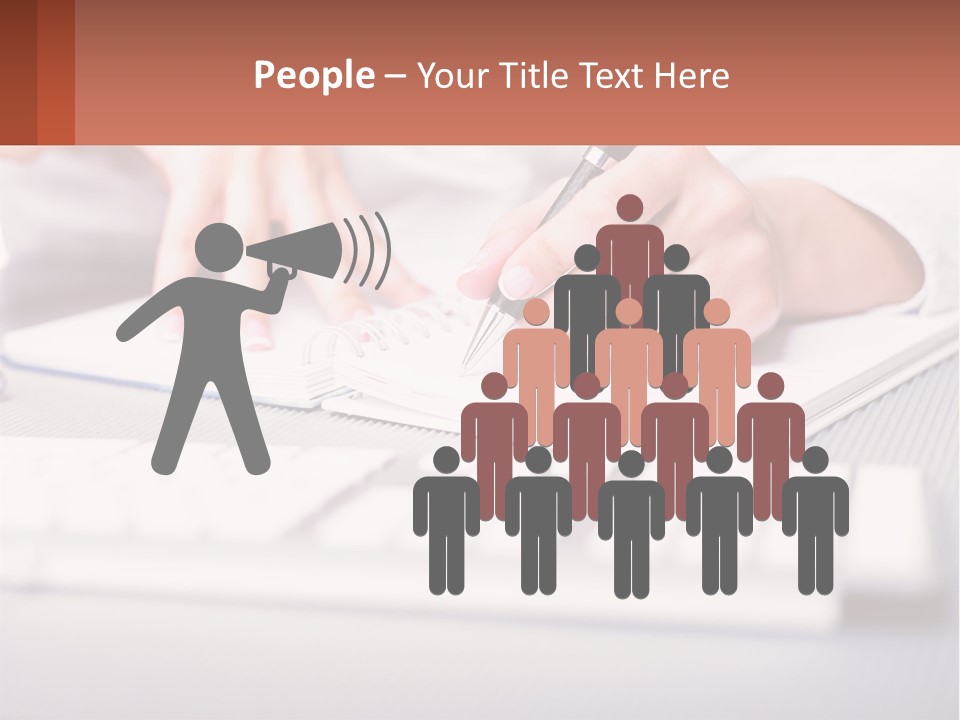 A Person Writing On A Piece Of Paper With A Pen PowerPoint Template