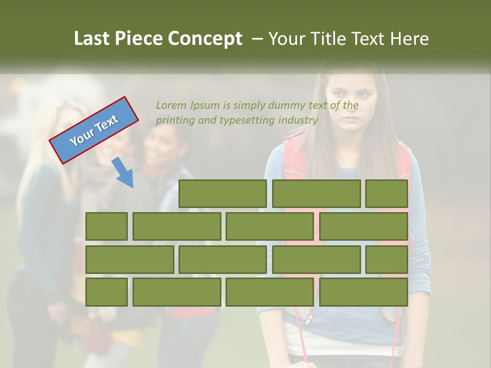 A Group Of Young Women Standing Next To Each Other PowerPoint Template