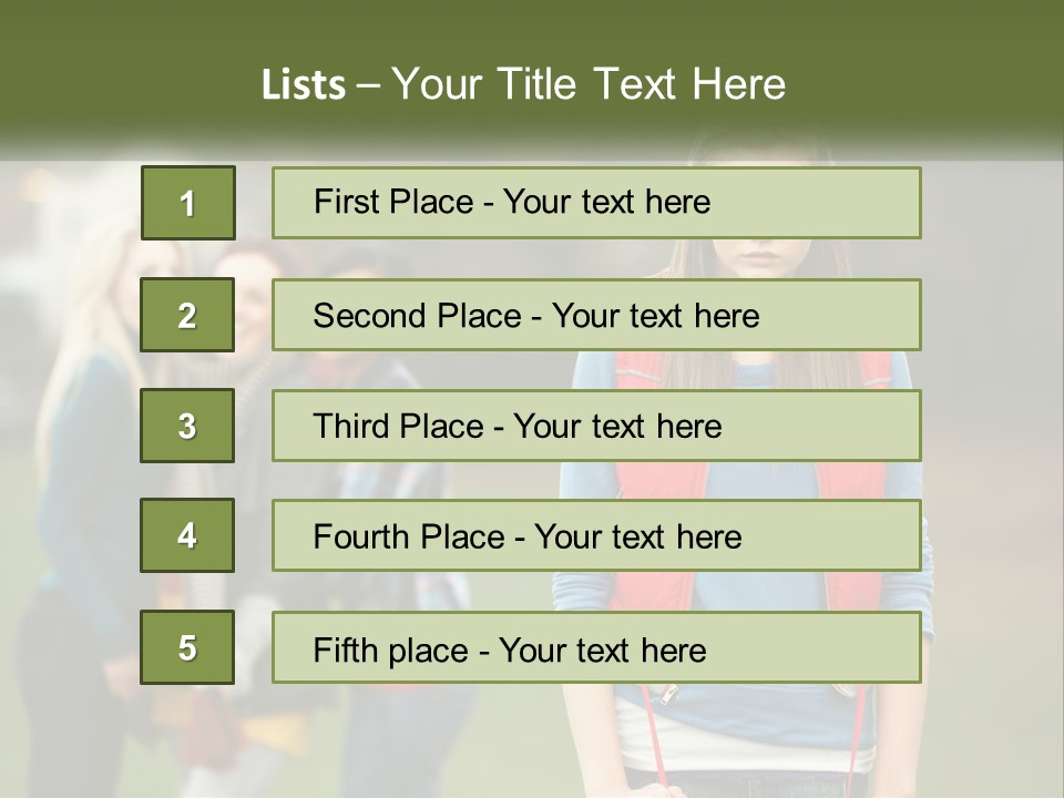 A Group Of Young Women Standing Next To Each Other PowerPoint Template