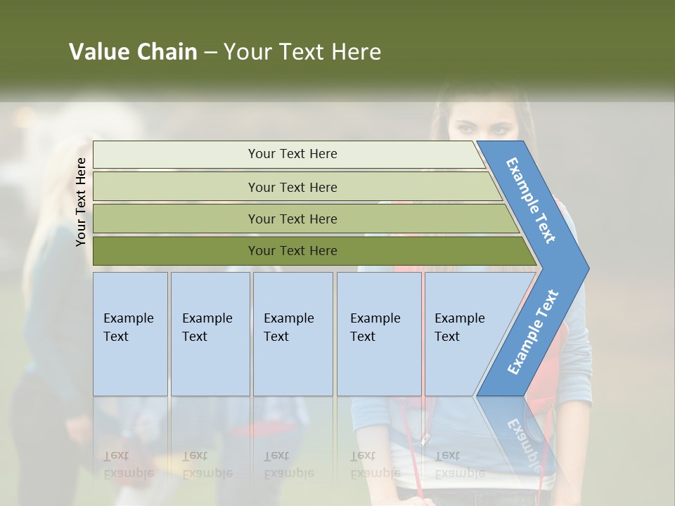 A Group Of Young Women Standing Next To Each Other PowerPoint Template