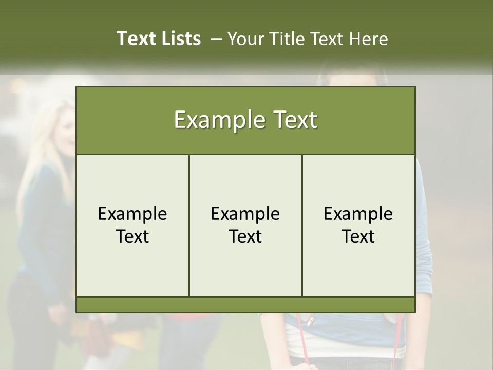 A Group Of Young Women Standing Next To Each Other PowerPoint Template