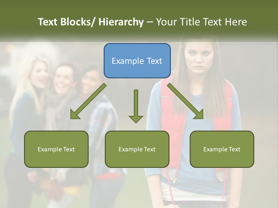 A Group Of Young Women Standing Next To Each Other PowerPoint Template