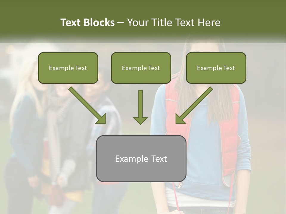 A Group Of Young Women Standing Next To Each Other PowerPoint Template