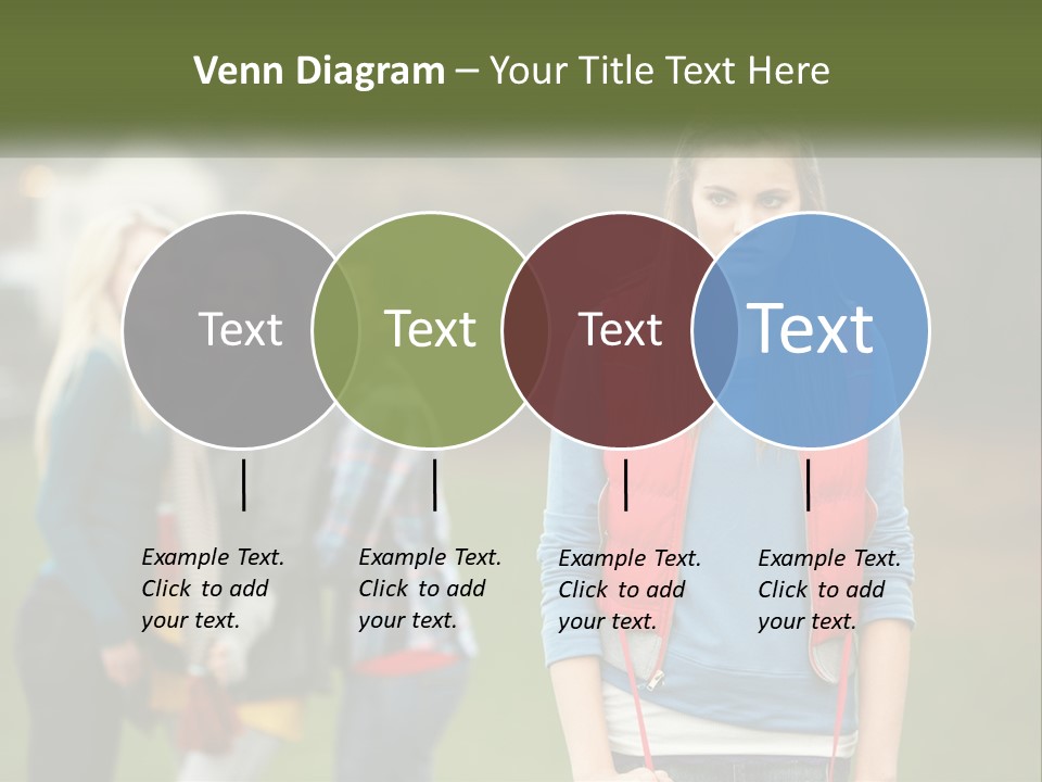 A Group Of Young Women Standing Next To Each Other PowerPoint Template