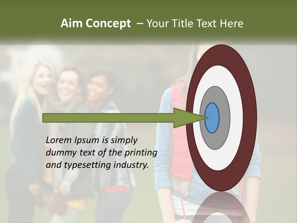 A Group Of Young Women Standing Next To Each Other PowerPoint Template