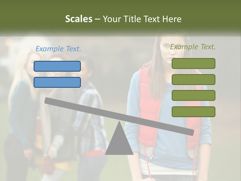 A Group Of Young Women Standing Next To Each Other PowerPoint Template