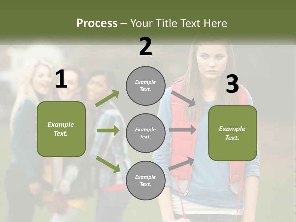A Group Of Young Women Standing Next To Each Other PowerPoint Template